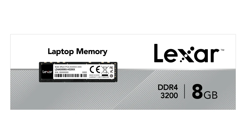 [LD4AS008G-R3200GSST] رام Lexar 8 جيجا DDR4 3200 ميجاهرتز SODIMM للابتوب