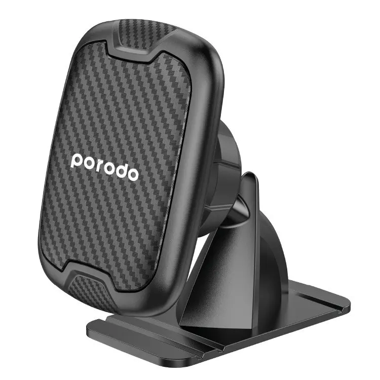 Porodo 2in1 Magnetic Car Phone Holder - Black