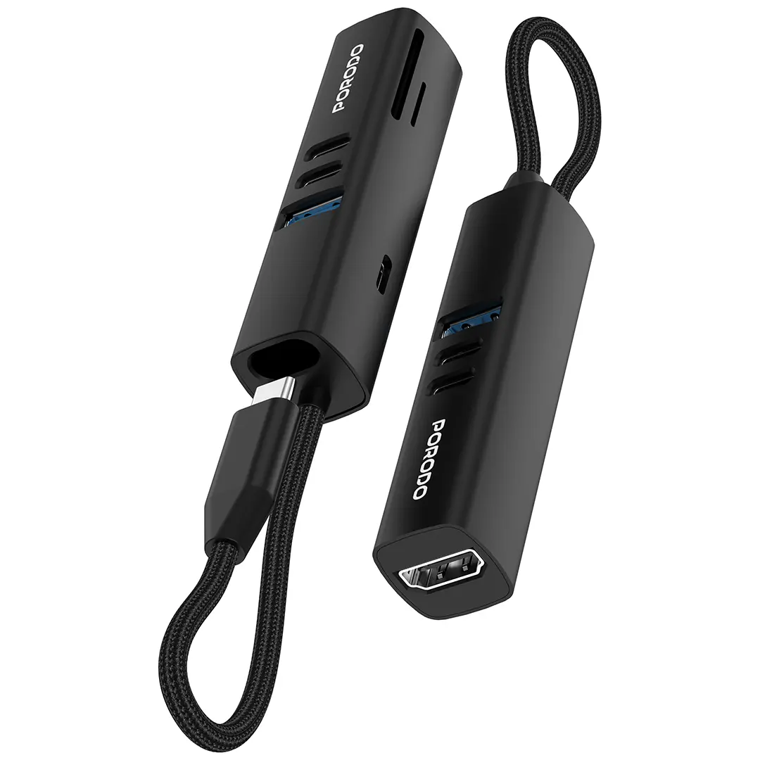 هَب Porodo متعدد المنافذ 7 في 1 PD 100W
