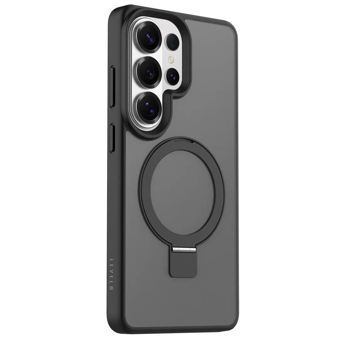 Levelo Sergei 1500D Aramid Fiber Case For Samsung S26 Ultra - Black
