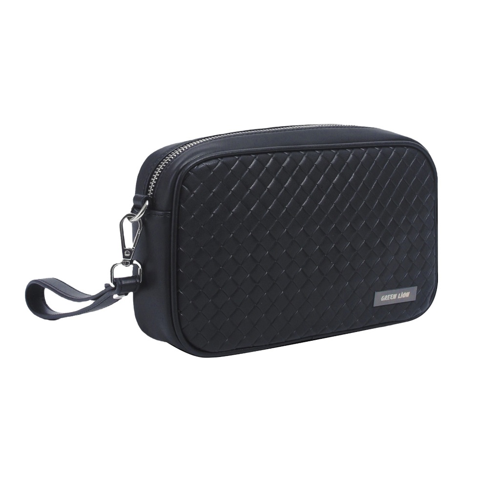 [GNVERCBAGBK] Green Lion Verso Clutch Bag - Black