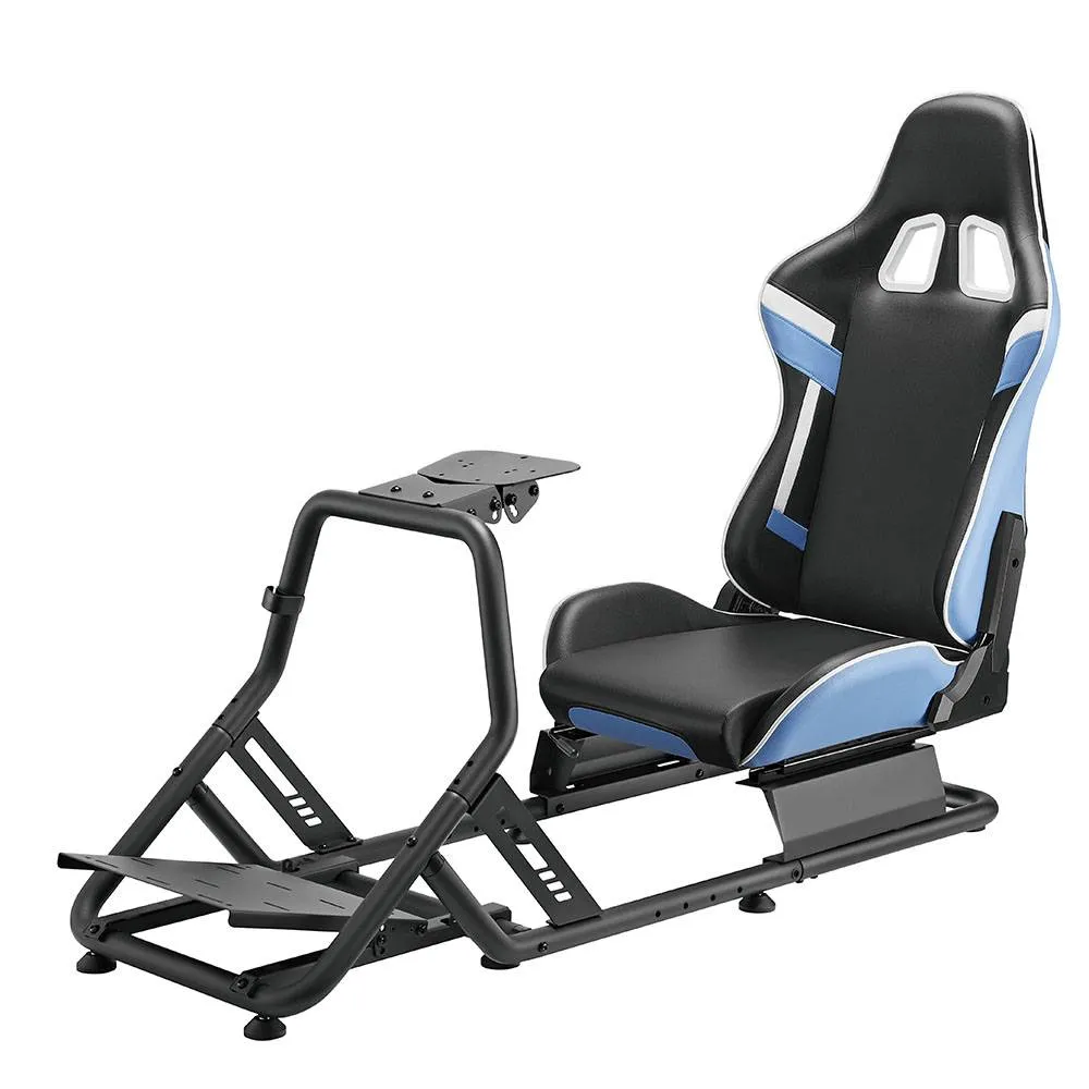 Brateck LRS09 Series Racing Simulator Gaming Cockpit Steering Wheel Mount with Adjustable Racing Seat and Pedal Mount