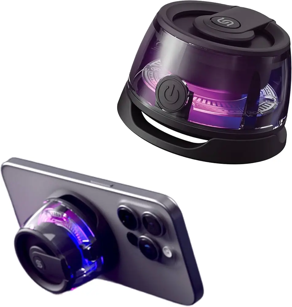 Porodo Soundtec Charme Magnetic Speaker 3W with RGB LED Light Effect - Black