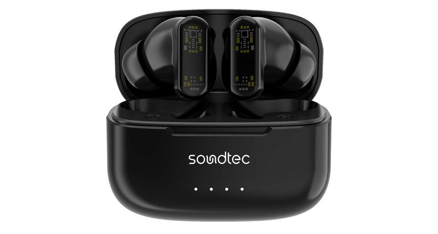 Porodo Soundtec ANC & ENC TWS Earphone with Transparent Earbuds - Black