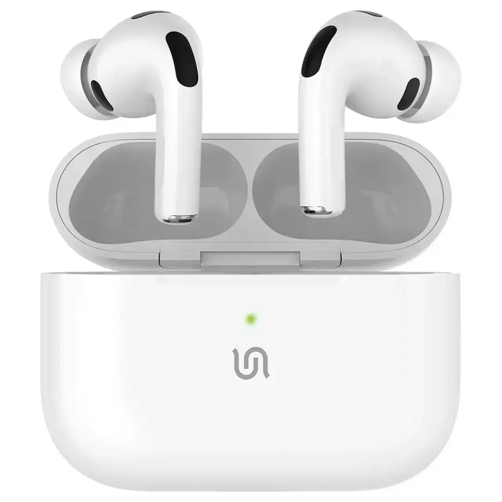 Porodo Soundtec ANC & ENC TWS Earphones with Transparent Earbuds - White