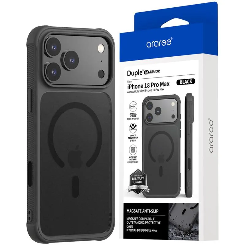 ARAREE DUPLE M ARMOR MAGSAFE CASE IPHONE18/17 PRO MAX - BLACK