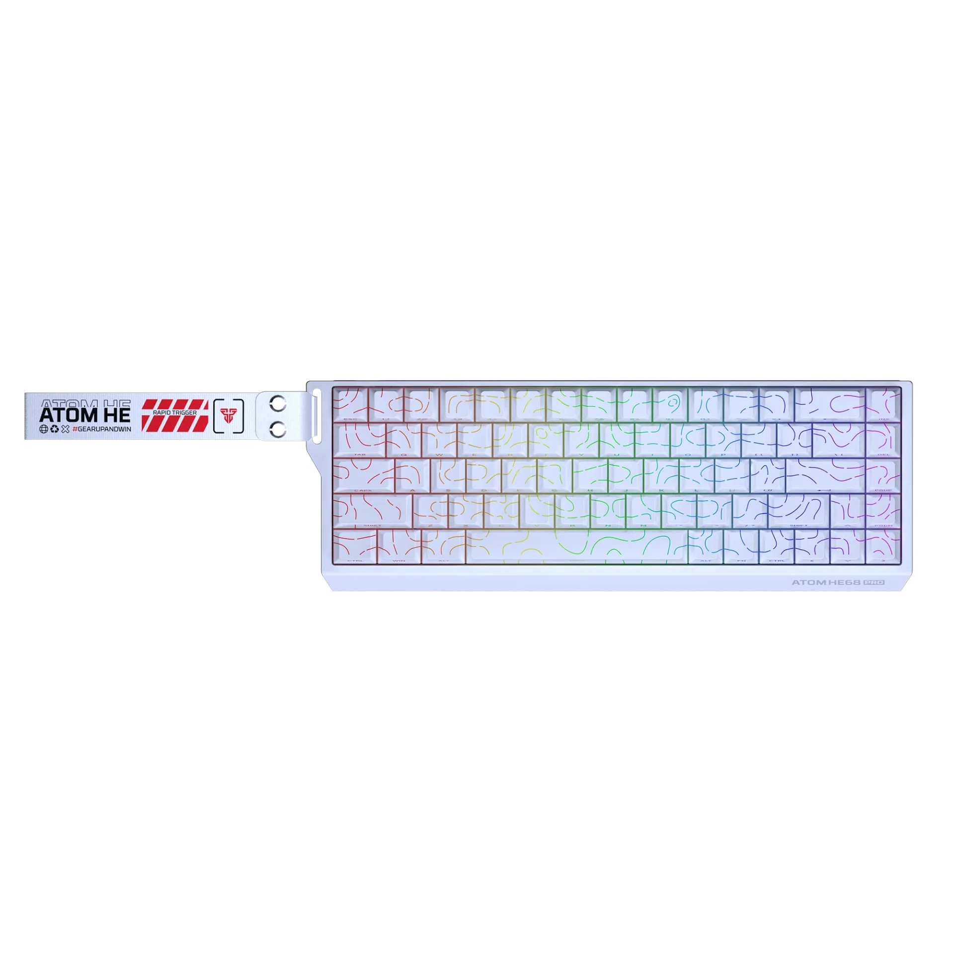 Fantech Wired Magnetic Keyboard ATOME HE68 MK811 WHITE