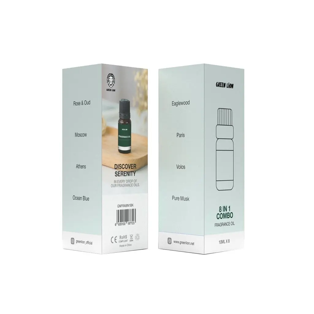 [GNFRA8IN1BK] طقم عطور Green Lion 8 في 1 - أسود