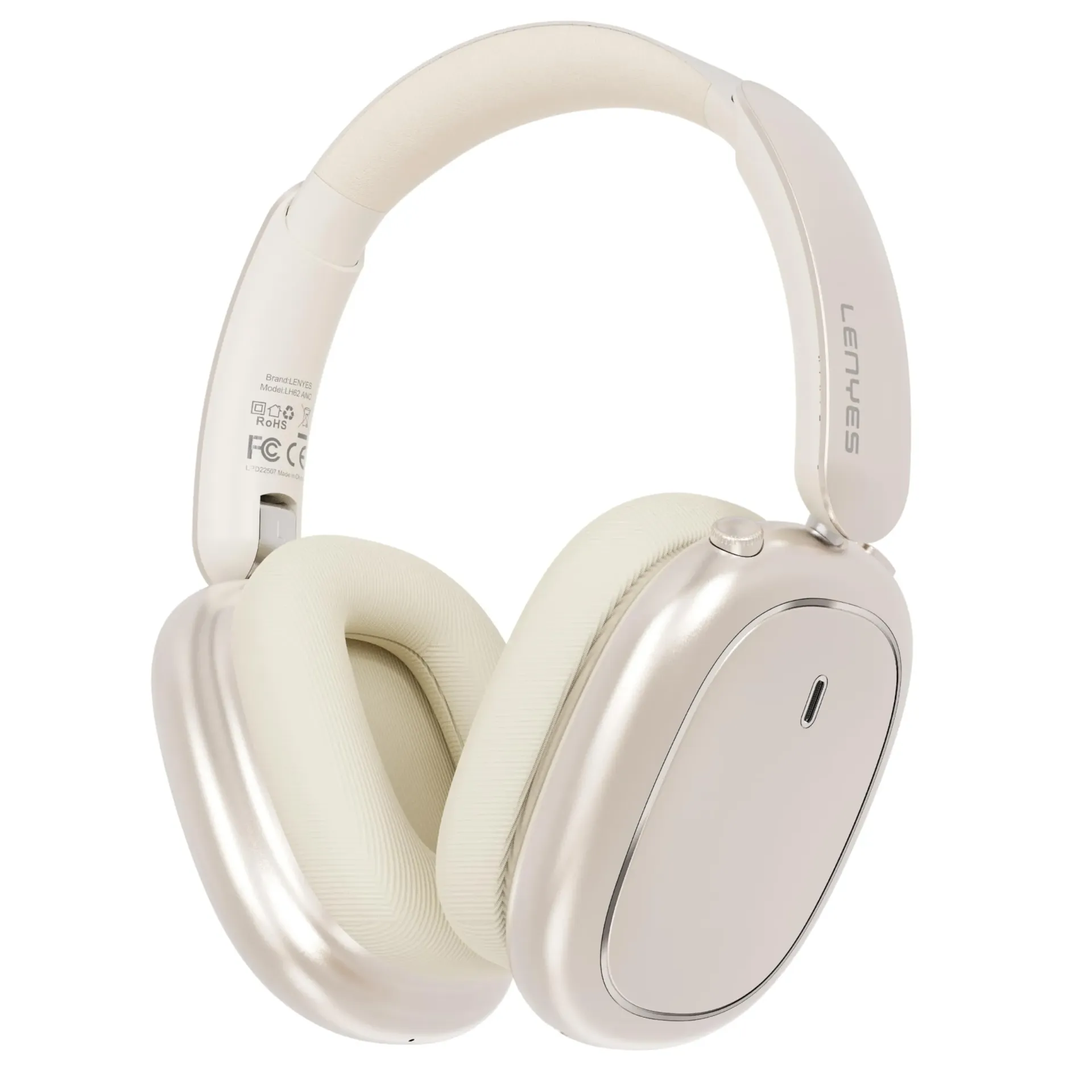 Lenyes LH62 ANC Wireless Over-Ear Headphones WHITE