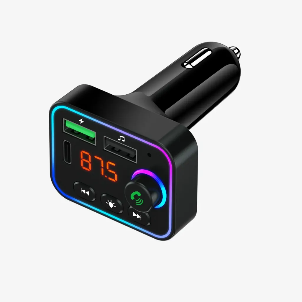 [BO-CC101] BWOO USB-A + USB-C Car Charger 3 Ports FM Transmitter BT 5.3