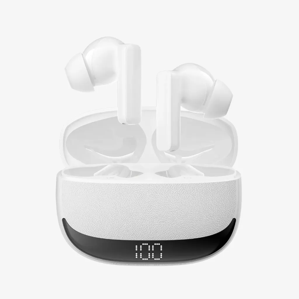 [BO-BW40WH] BWOO ANC + ENC Half-in-Ear Wireless Earbuds BT 6.0 White