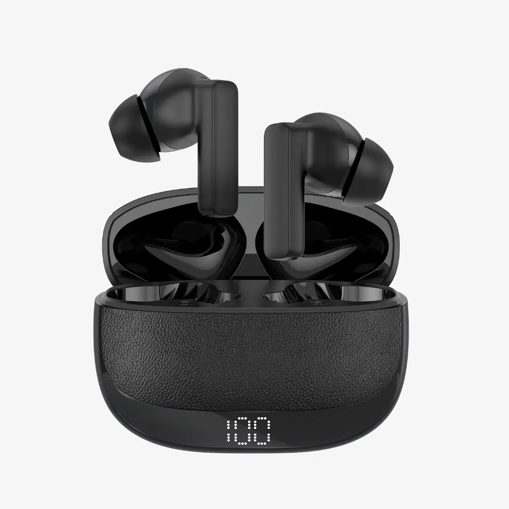 [BO-BW40BK] BWOO ANC + ENC Half-in-Ear Wireless Earbuds BT 6.0 Black