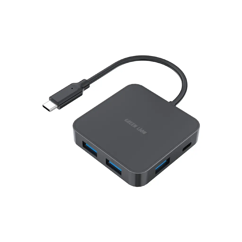 هب Green Lion GHB-7 سباعي الاستخدامات USB-C - أسود