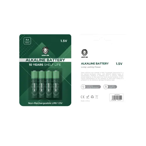 Green Lion Alkaline Battery AA ( 4pcs/pack ) 2700mAh / 1.5V - Green
