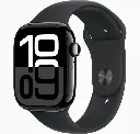APPLE WATCH SERIES 10 GPS JETBLACK ALUMINUM BLACK SPORT BAND 46MM M/L LW/A