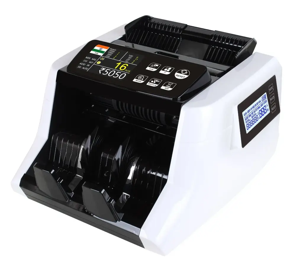 Multi-Currency Bill Counter 7000 - Mixed Denomination Counting, UV/MG/IR Detection, Dual Display