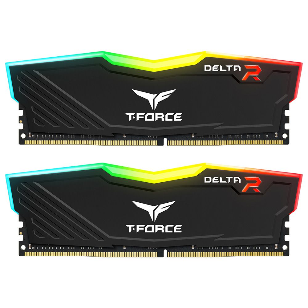 TEAMGROUP T-Force Delta RGB DDR4 16GB (2x8GB) 3600MHz Desktop Memory - Black