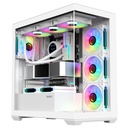 SAMA NEVIEW SV01 ATX Mid-Tower Gaming PC Case - White