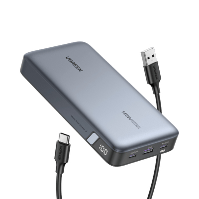 [90597A] باور بانك Ugreen سعة 25000mAh 145W بشحن سريع ثنائي الاتجاه