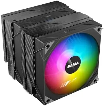 SAMA 6PDW ARGB Black 120mm Dual-Tower CPU Air Cooler