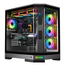 SAMA Neview 3021 Full Tower PC Case with Triple Tempered Glass & 4 ARGB Fans - White