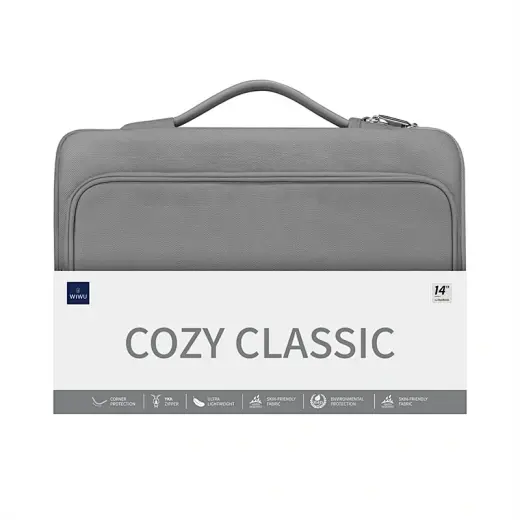 WiWU Cozy Classic Laptop Sleeve Bag - Black