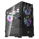كيسة كمبيوتر darkFlash DK415M مقاس M-ATX مع مروحتين ARGB بقياس 140mm - أسود