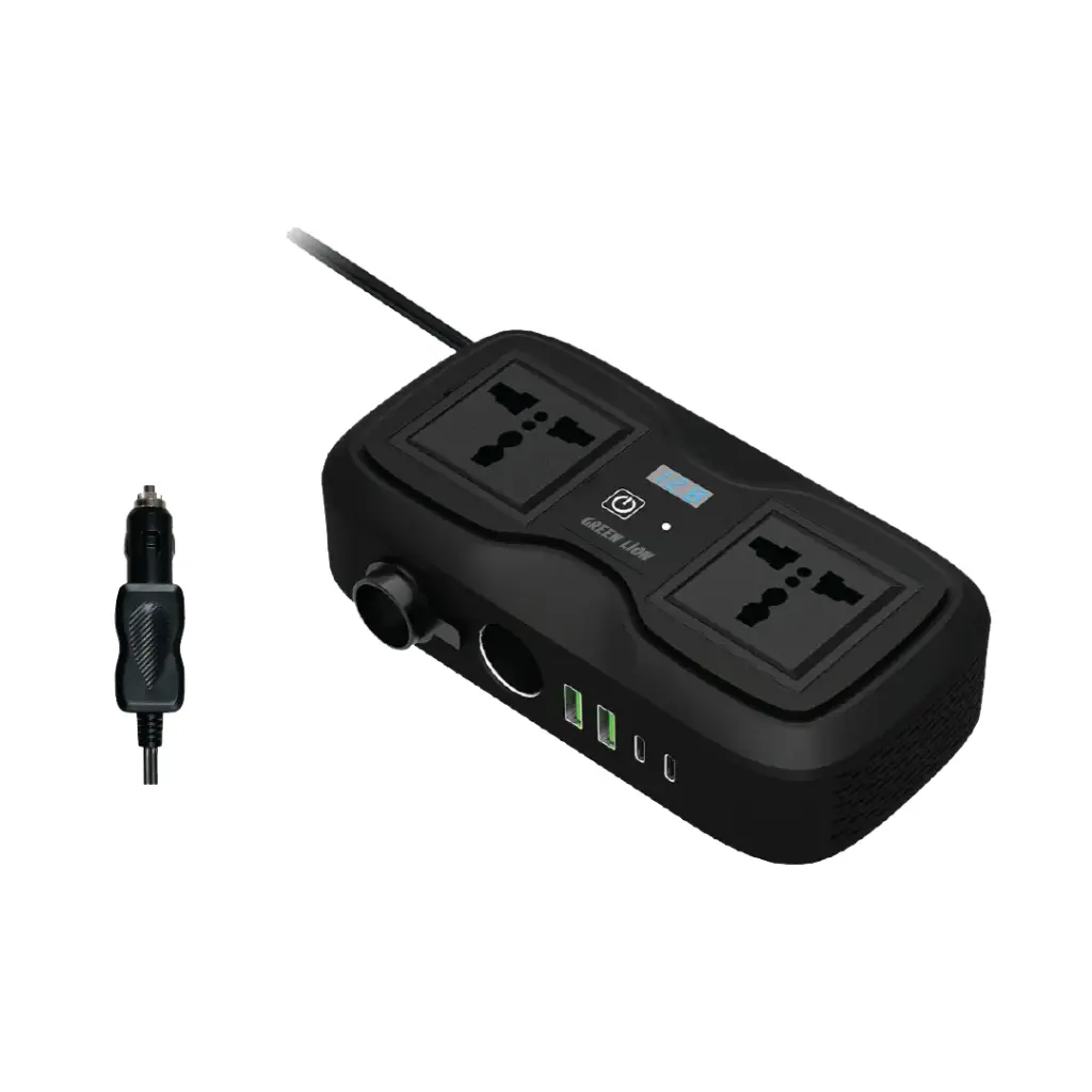 Green Lion GC-233 Power Inverter with 2 Universal Socket- Black
