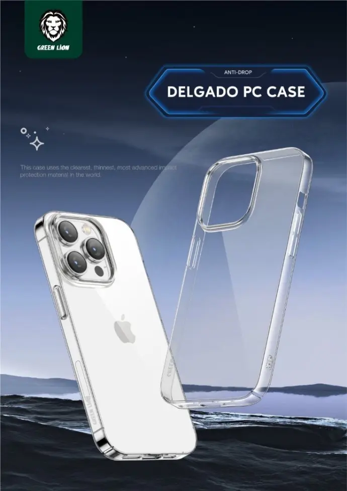 Green Magsafe Delgado Case for iPhone 14 Pro Max ( 6.7" ) - Clear