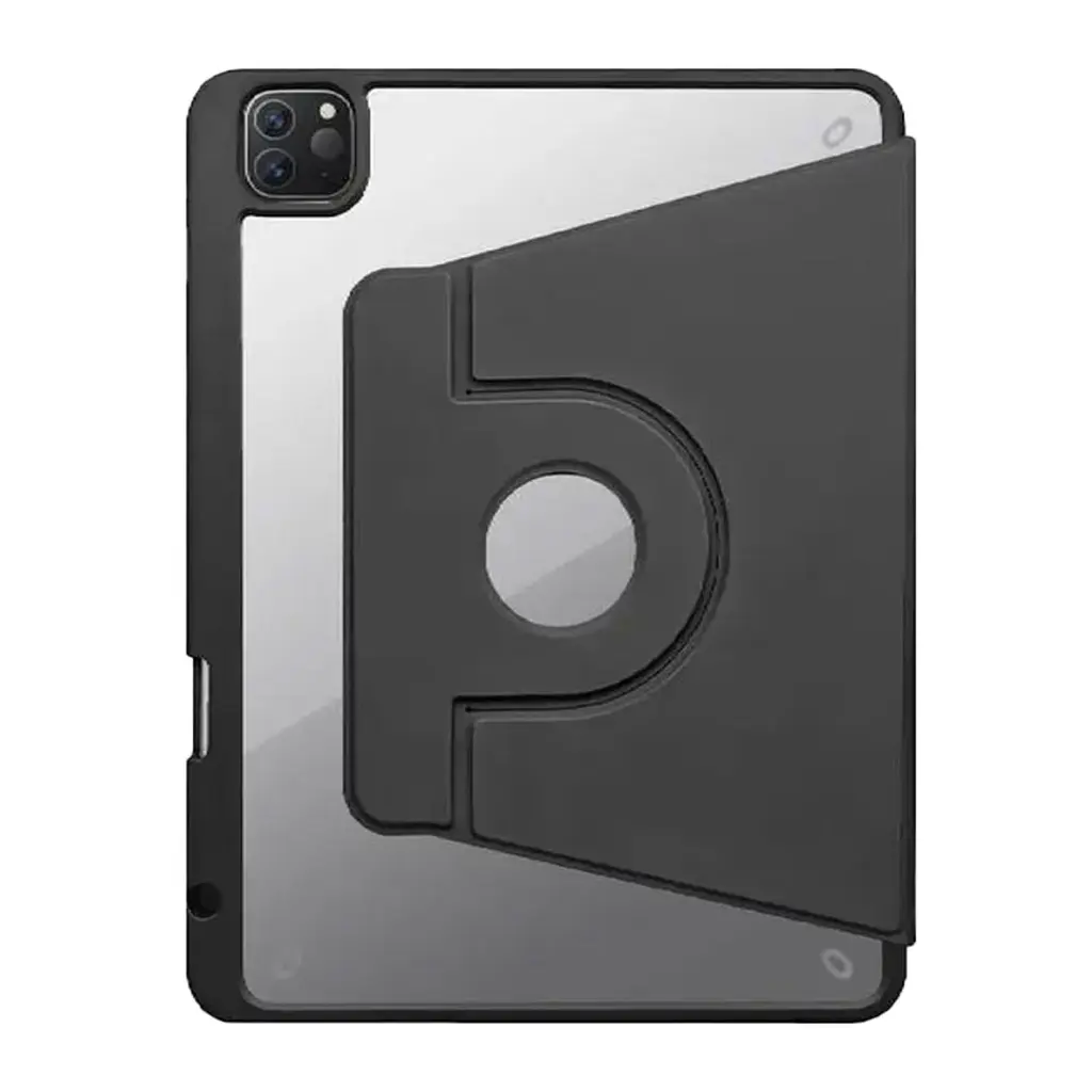 Green Lion Transparent Folio Case for iPad 10.2 7/8/9 - Black