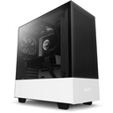 كيس كمبيوتر NZXT H510 Flow مايكرو ميدتاور ATX بزجاج مقسى - أبيض