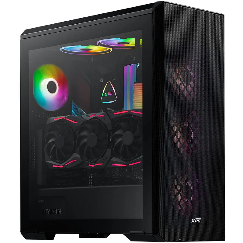 XPG Defender Mesh ATX Mid-Tower PC Case - Tempered Glass, Black
