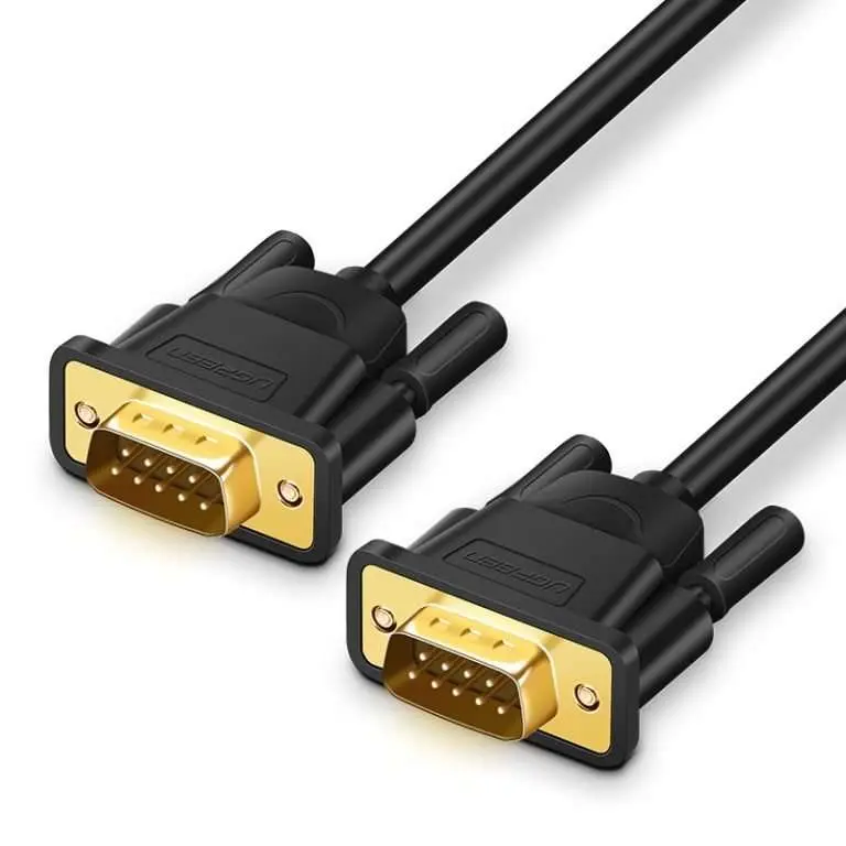 UGREEN 20153 DB9 RS232 Adapter Male to Male Cable 1.5m Black