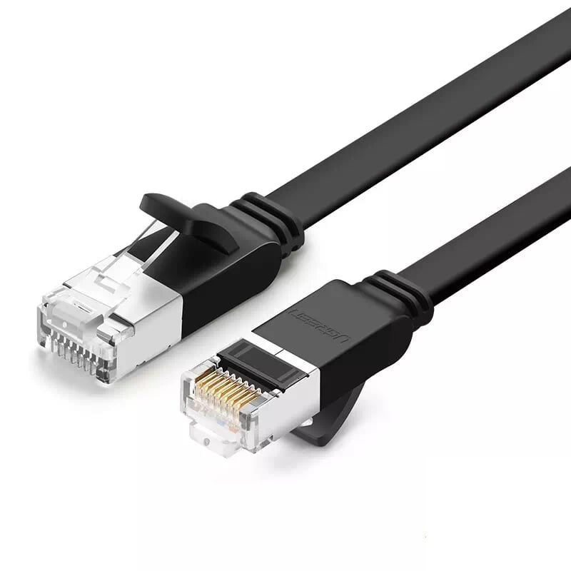 UGREEN 50186 Cat 6 U/UTP Pure Copper Ethernet Flat Cable 3m Black