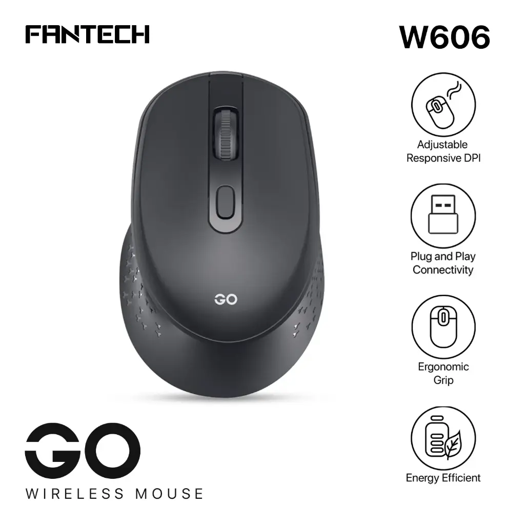 Fantech W605 Wireless Office Mouse - Black