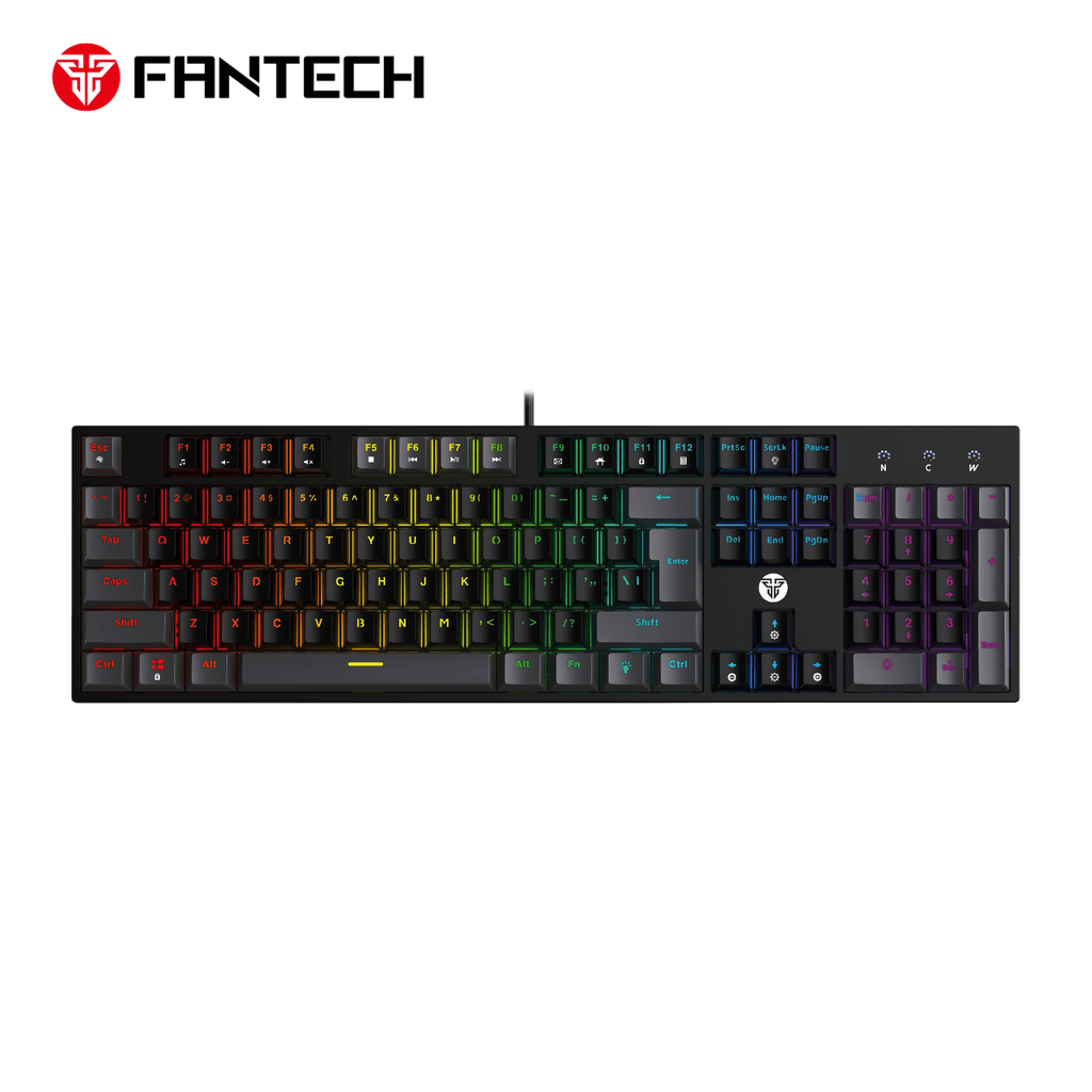 Fantech MK886V2 Atom104 Sumi Edition Mechanical Keyboard - Black, Red Switch