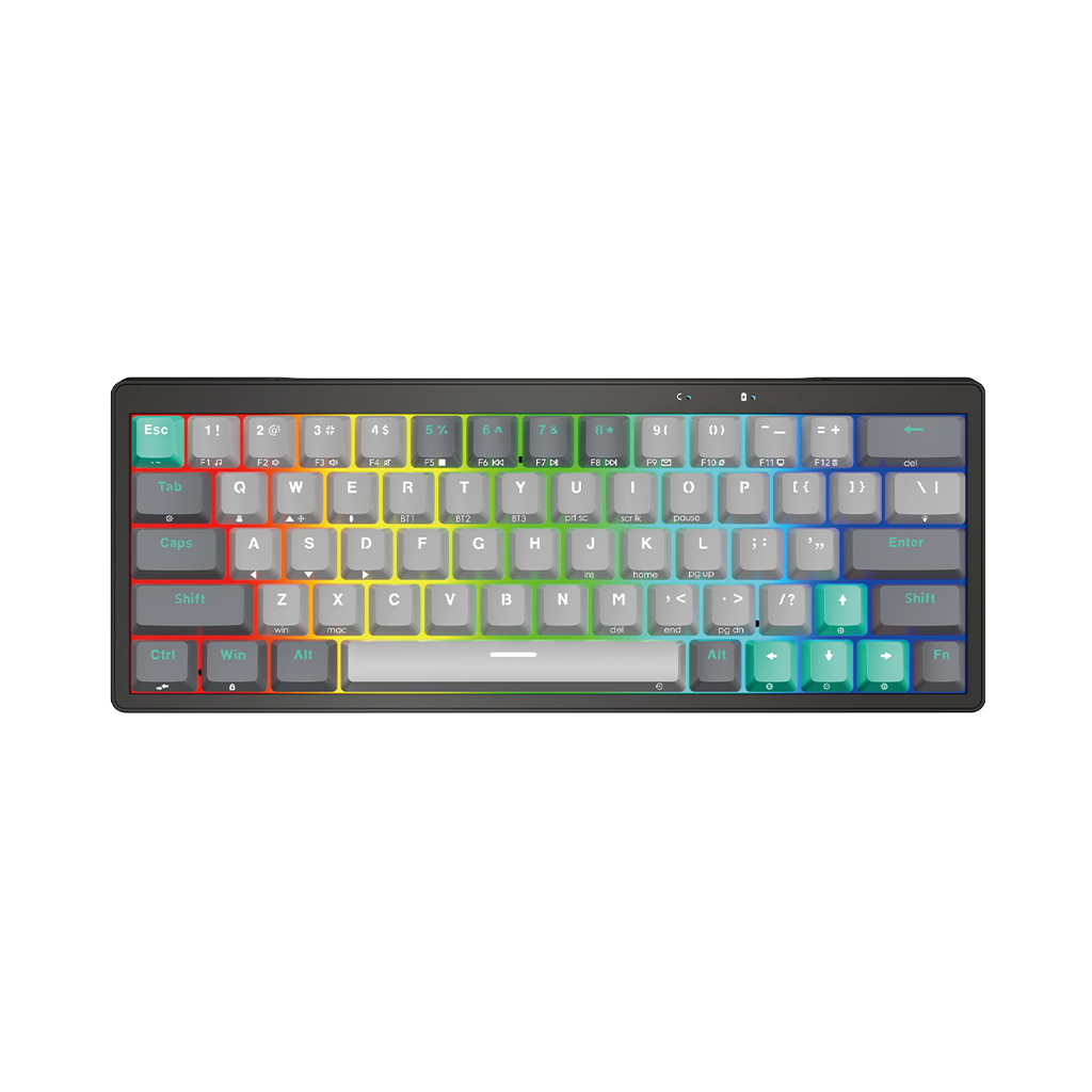Fantech ATOM PRO63 MK912 Mercury Edition Tri-Mode Wireless Hot-Swappable Mechanical Keyboard - Red Switch
