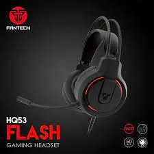 سماعة Fantech Flash HQ53 الخفيفة للألعاب - أسود