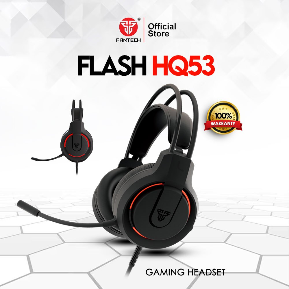 Fantech Flash HQ53 Lightweight Gaming Headset - Black