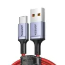 كابل Ugreen USB 2.0 إلى Type-C سبيكة ألمنيوم 6A طول 1م - أحمر